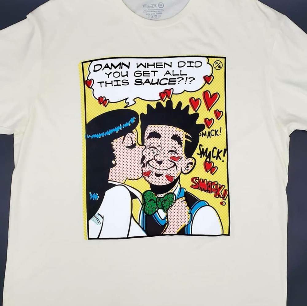 Fly Supply Brand Yellow "Saucy" Tee